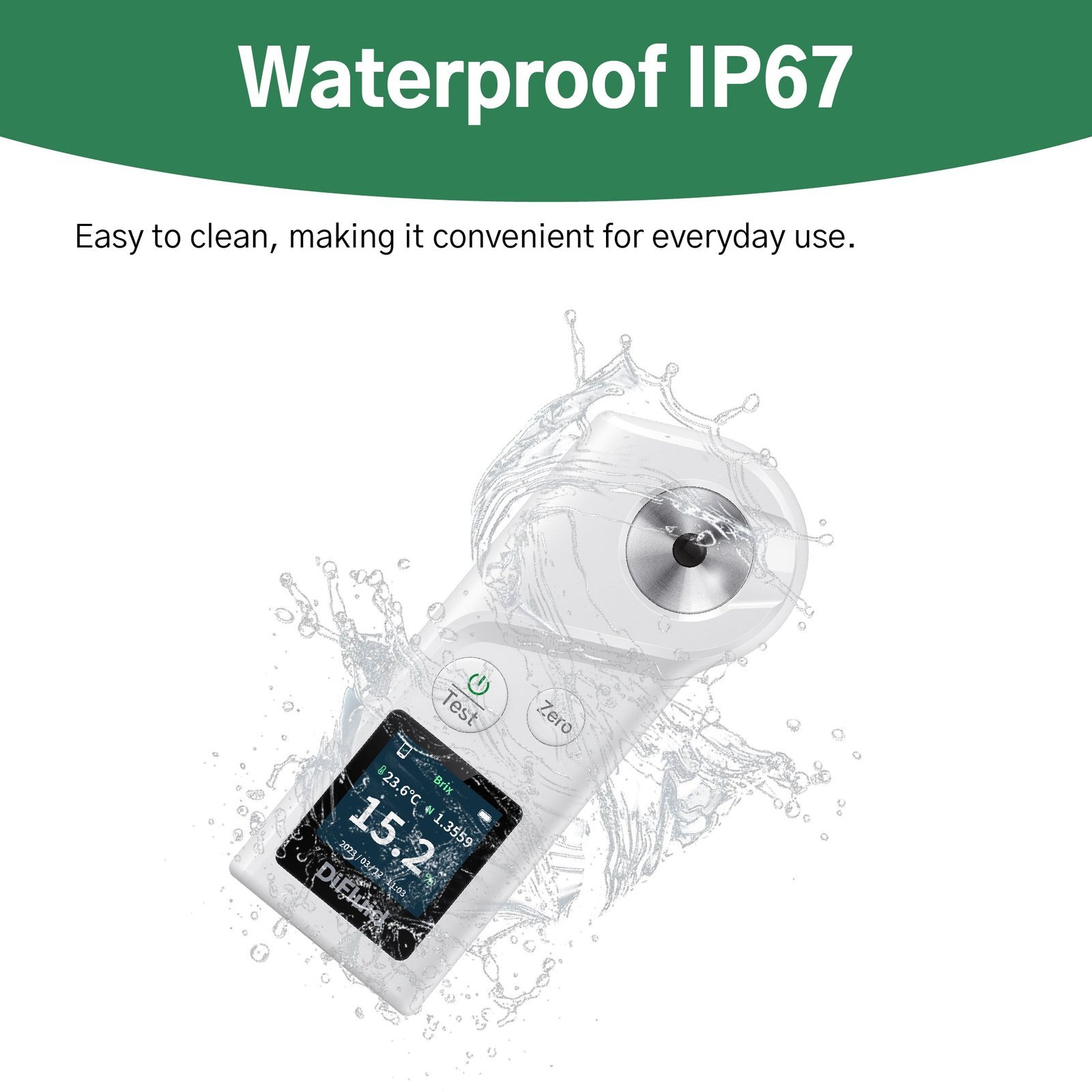 New Portable Handheld Metal Refractometer Honey Bee Tester 58-90% Brix / 38-43 Be '(Baume) / 12-27% Water Tri-scale Measurement